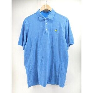 Masters Clubhouse Collection Made In Italy Polo Men's Size L Blue‎ Striped